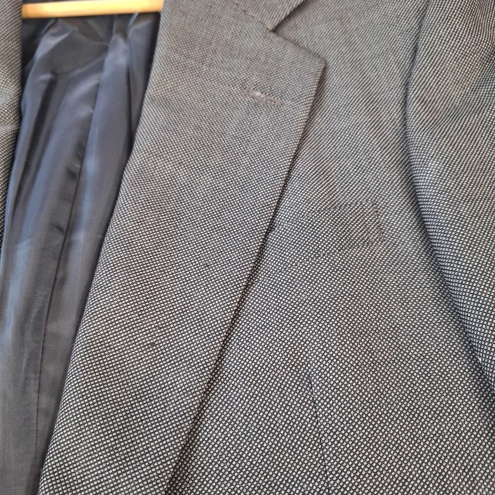 Vintage Polo Ralph Lauren Sport Coat Jacket Mens 44 Gray Check 2 Button USA 90s